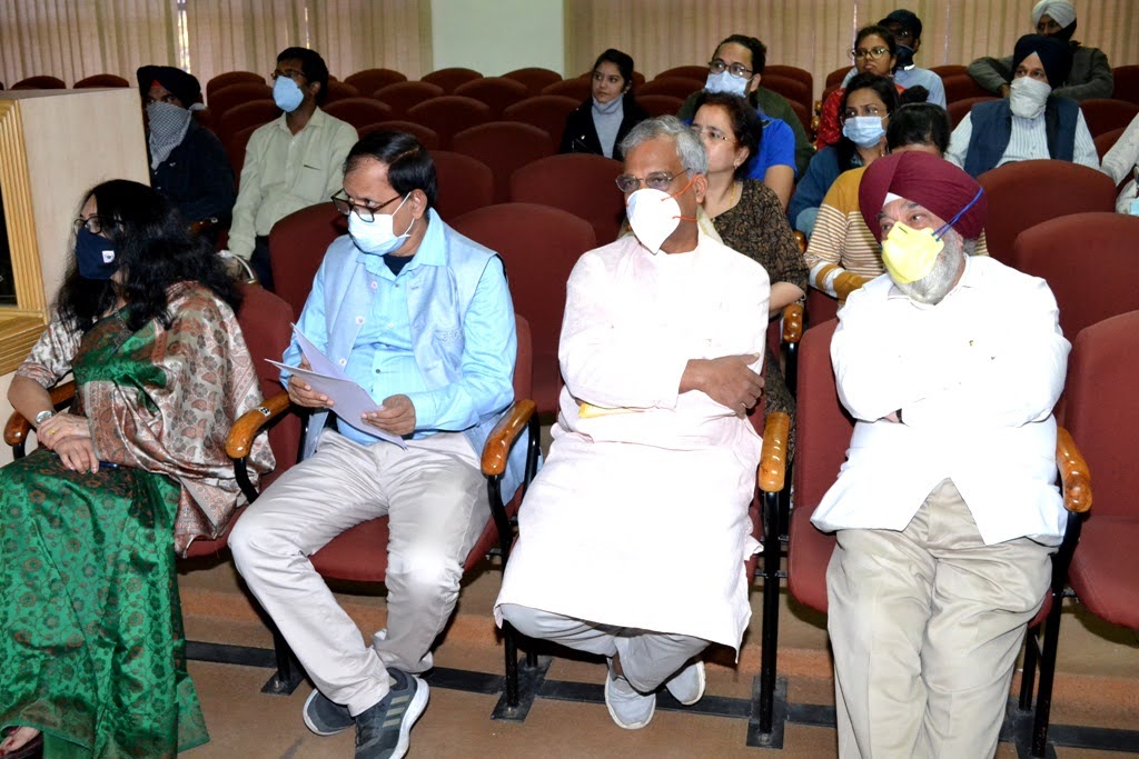 with felicitation of 'Retd. Sqn. Ldr. Chandra Prakash'ji'…