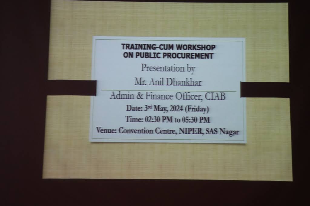 Mr. Anil Dhankhar, CIAB Mohali (May 3, 2024)